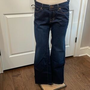 J BRAND Babe Flared Jeans in Starless Dark Wash